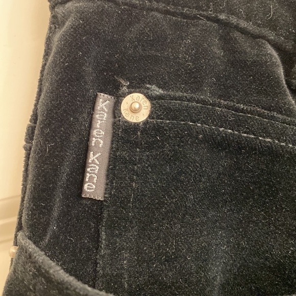 Karen Kane Velvet Pants Womens Jean style festive, party dressy vintage Size 12 - Picture 5 of 9